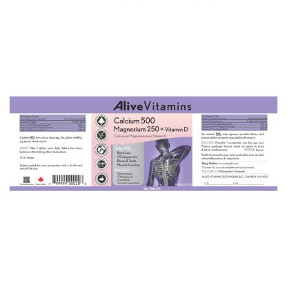 Calcium 500 mg & Magnesium 250 mg - Image 2