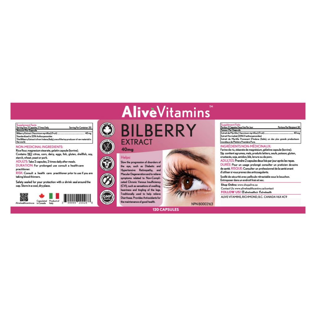 Bilberry Extract ShopAlive.ca