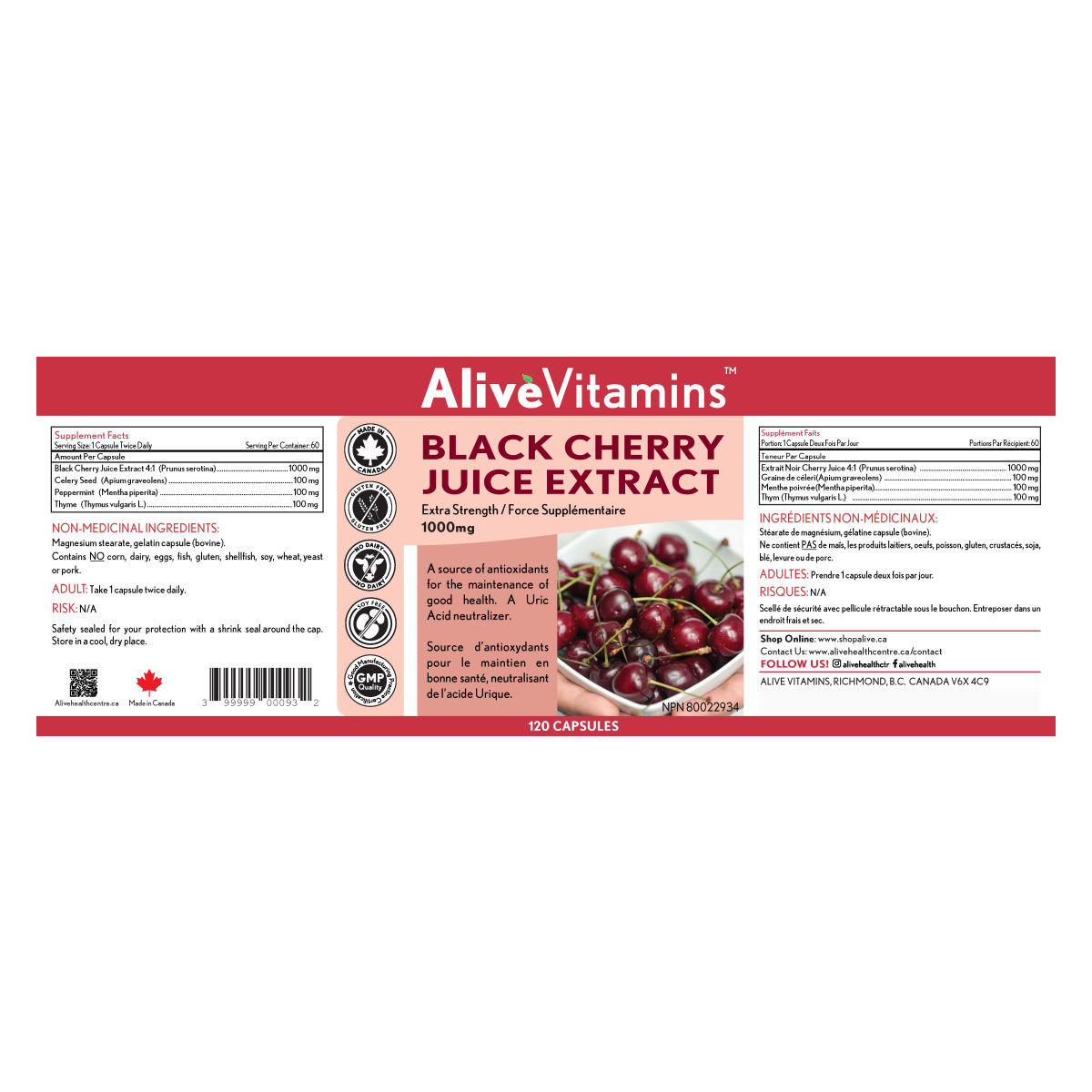 Black Cherry Juice Extract ShopAlive.ca