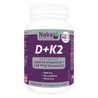 Naka Platinum D+K2 150 Softgels