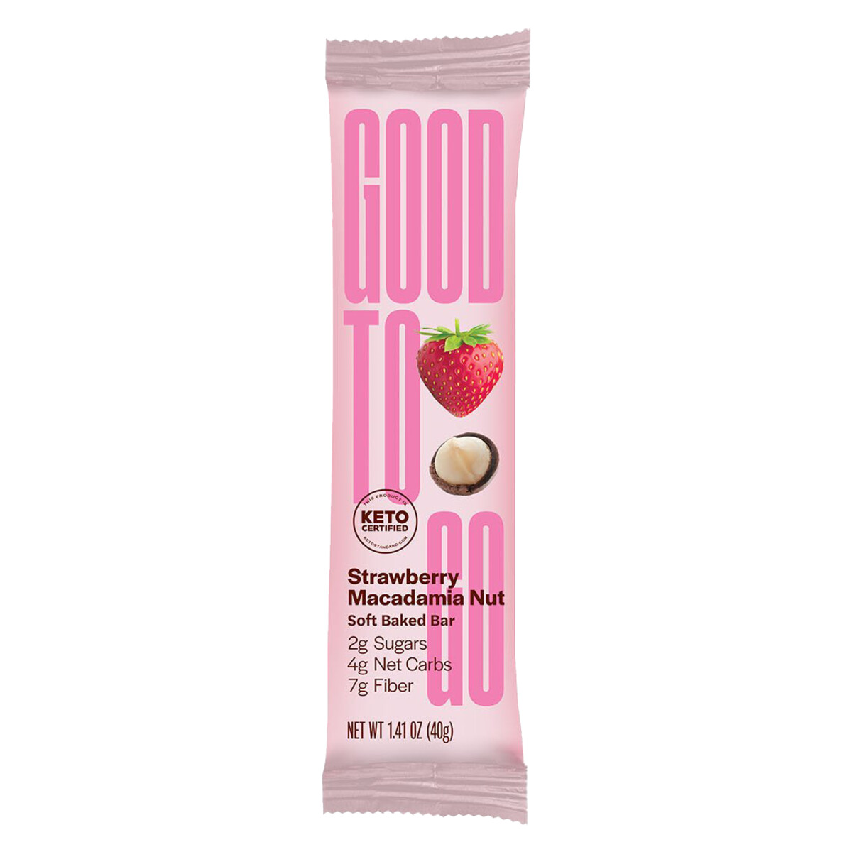 Good To Go Keto Bar Strawberry Macadamia Nut – ShopAlive.ca