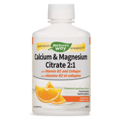 Calcium & Magnesium Citrate 2:1 with Vitamin K2 and Collagen - Orange