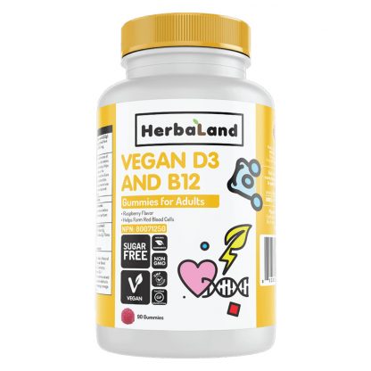 Herbaland Vegan D3 & B12 Gummies for Adults
