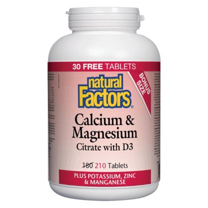 Calcium & Magnesium Citrate with D3 Plus Potassium, Zinc & Manganese