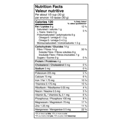 NutraCleanse 1kg Nutritional Information
