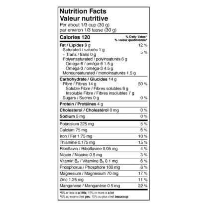 NutraCleanse 1kg Nutritional Information