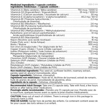 Easymulti Vegan Multivitamin - Nutritional Info