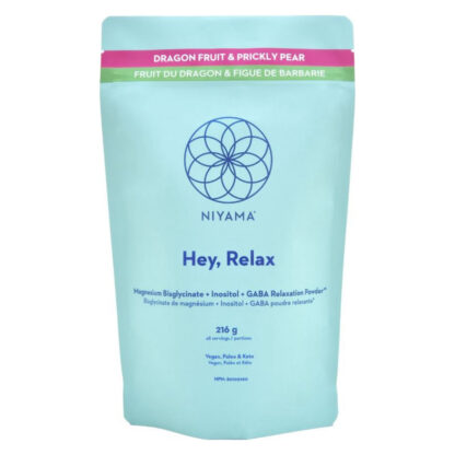 Hey, Relax Magnesium + Inositol + GABA Relaxation Powder Dragon Fruit & Prickly Pear