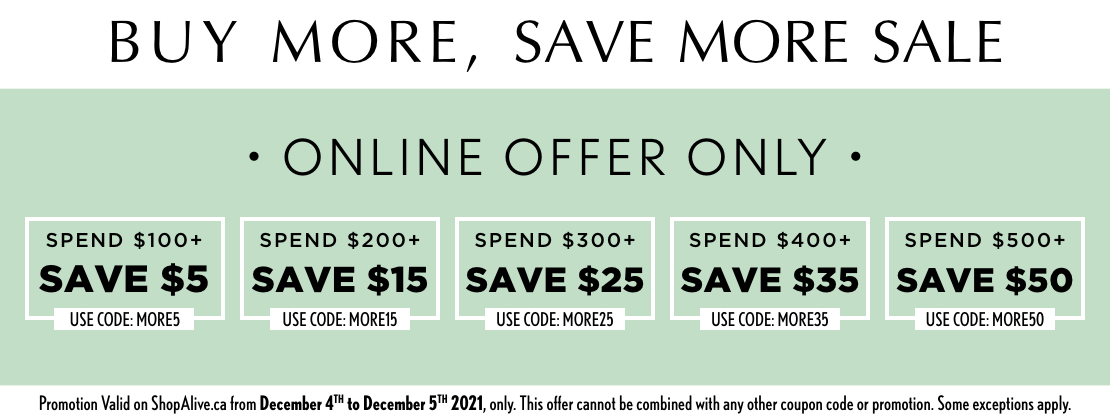 Buy more, save more.