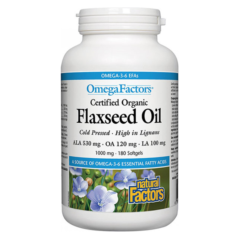 OmegaFactors®, Certified Organic Flaxseed Oil – ShopAlive.ca