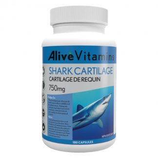 Alive Vitamins Shark Cartilage 750mg 180 Capsules